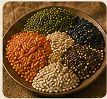 Assorted lentils, beans and pulses