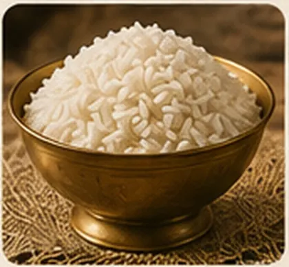 Rice, grains and beaten rice